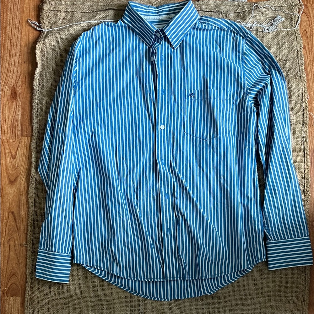 Classic Blue Striped Men's Dress Shirt Aeropostale size M classic y2k vintage